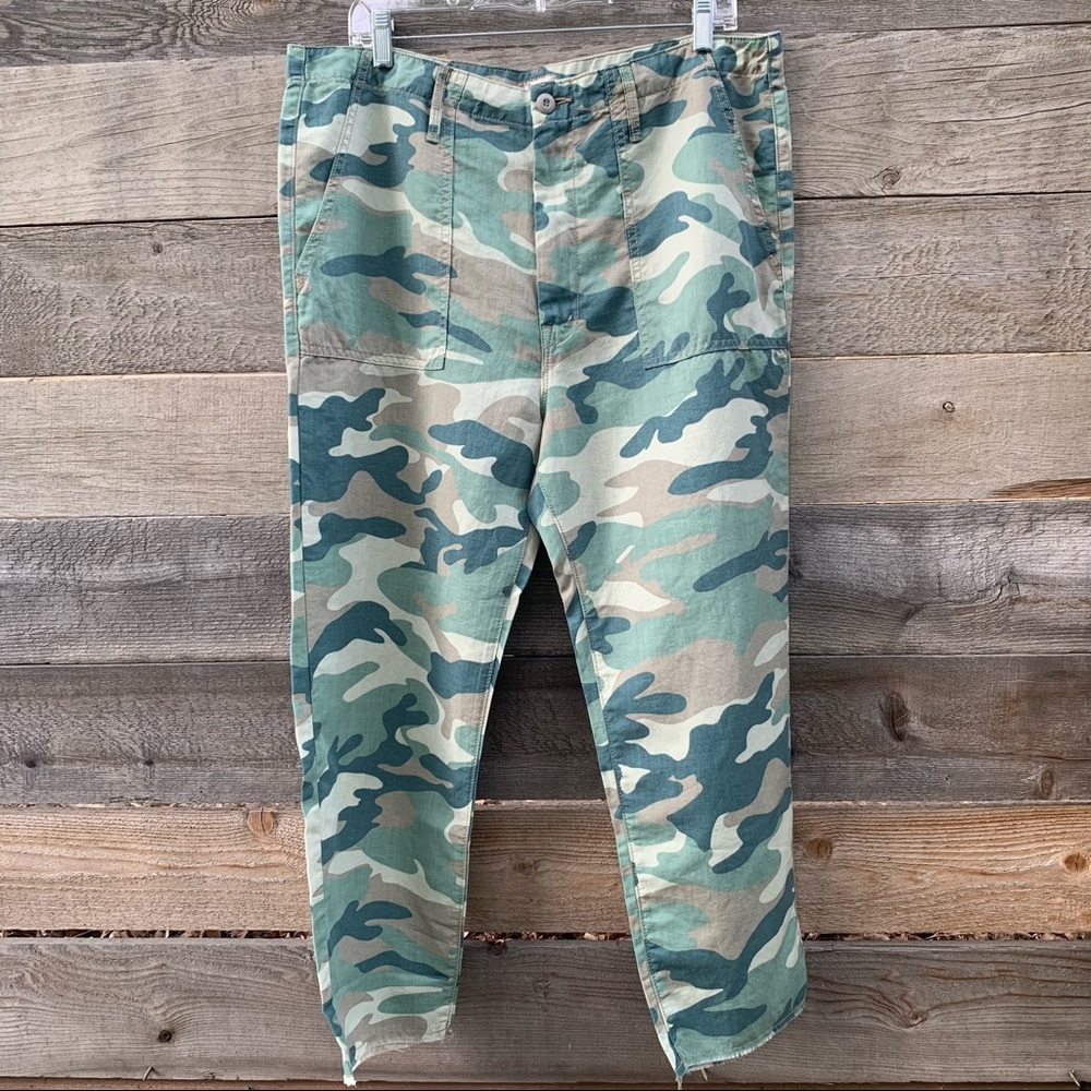 Mother Camouflage Shaker Chop Crop Sz 34 EUC